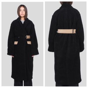 GANNI TEDDY COAT PHANTOM